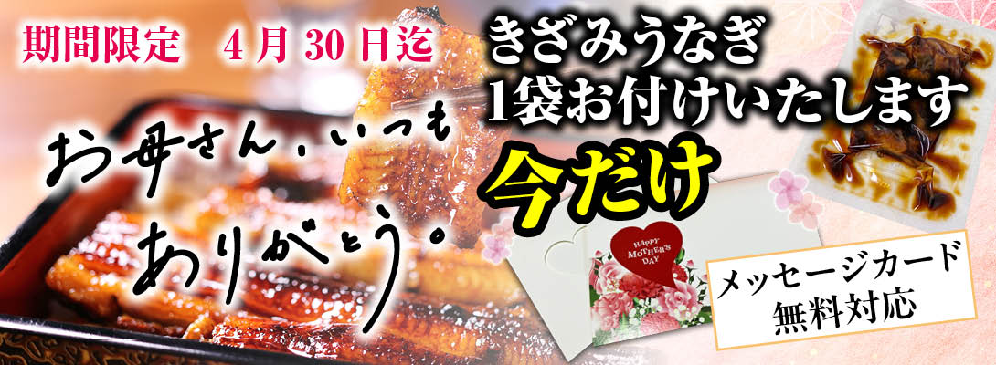 母の日に今だけきざみうなぎ1袋